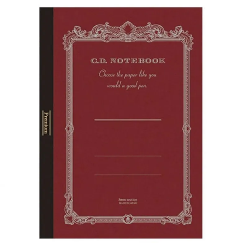 Apica | Cuaderno Premium A4 Silky Red (Cuadros)