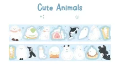 Card Lover | Pegatinas en Rollo Polar Letter Cute Animals