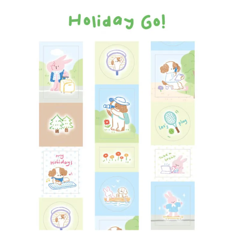 Card Lover | Pegatinas en Rollo Hello My Partner Holiday Go