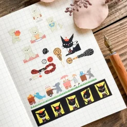 Cozyca | Kuroneko Design Washi Tape A Hundred Faces