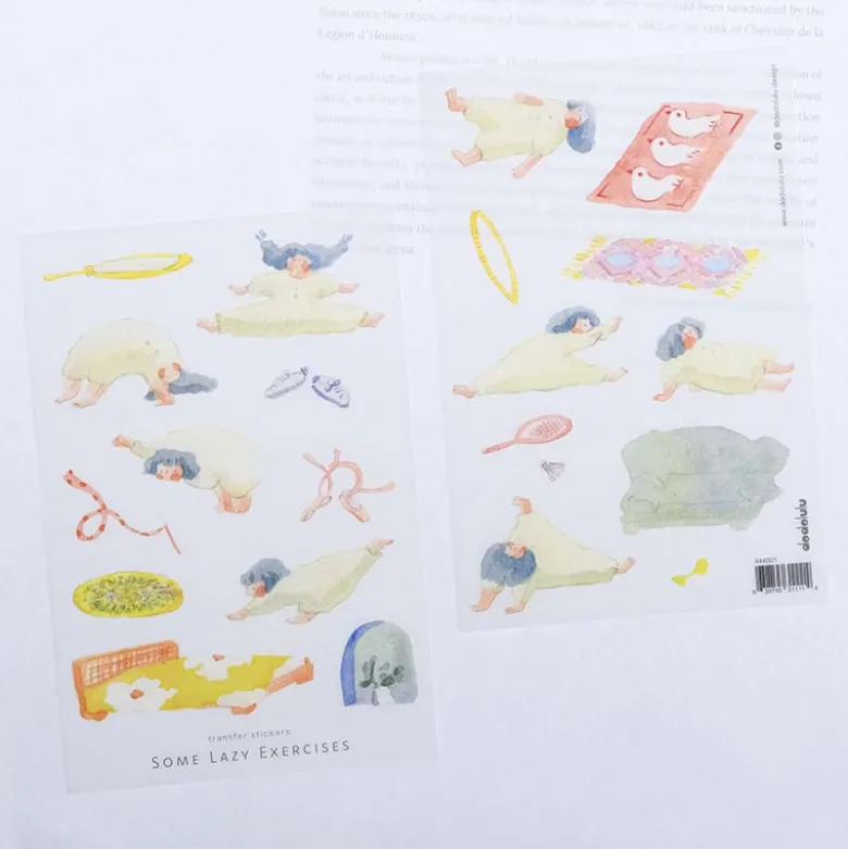 Dodolulu | Pegatinas Transferibles Some Lazy Exercises