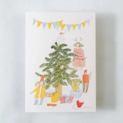 Dodolulu | Tarjeta de Navidad Decorating The Christmas Tree