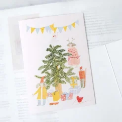 Dodolulu | Tarjeta de Navidad Decorating The Christmas Tree