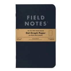 Field Notes | Set de 2 Cuadernos Pitch Black M (Puntos)