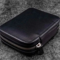 Galen Leather | Funda Expansi-Pouch Leather Wide 10 Slots Pen Case A6 Zip Folio Black