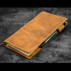 Galen Leather | Funda Leather Slim Hobonichi Weeks Planner Cover Crazy Horse Brown
