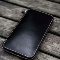 Galen Leather | Funda Leather Zippered Hobonichi Weeks Cover Black