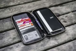 Galen Leather | Funda Leather Zippered Hobonichi Weeks Cover Black