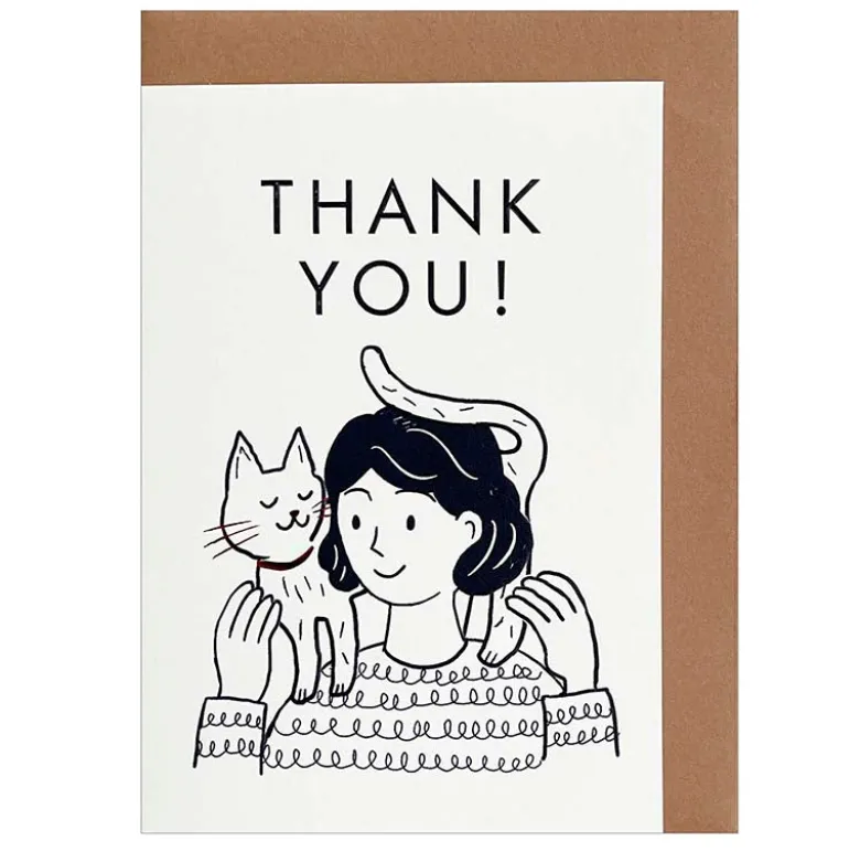 Greeting Life | Tarjeta de Felicitación Mini Best Friend Thank You Red Cat