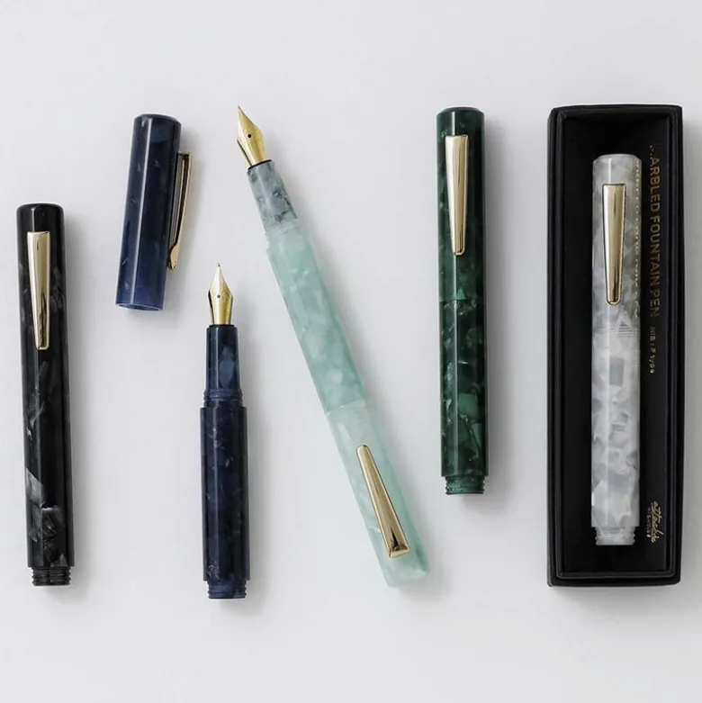 Hightide | Pluma Estilográfica Marbled Attaché Navy (F)