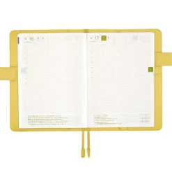 Hobonichi | Agenda Hobonichi Cousin A5 Leather: Brilliant Yellow 2027