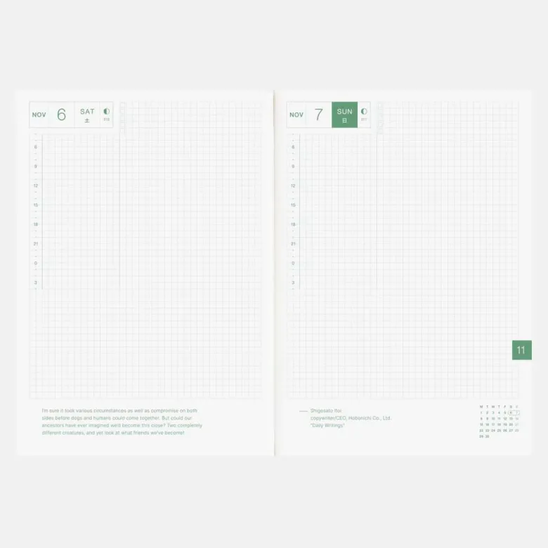 Hobonichi | Agenda Hobonichi Cousin A5 (Inglés) 2027