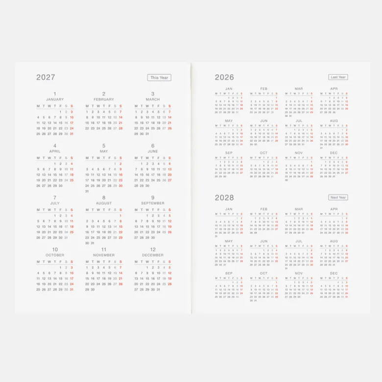 Hobonichi | Agenda Hobonichi HON A5 Slash Navy 2027