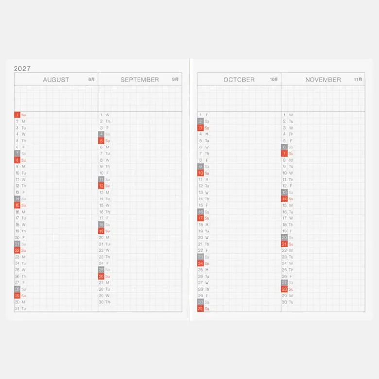 Hobonichi | Agenda Hobonichi HON A6 Slash Navy 2027