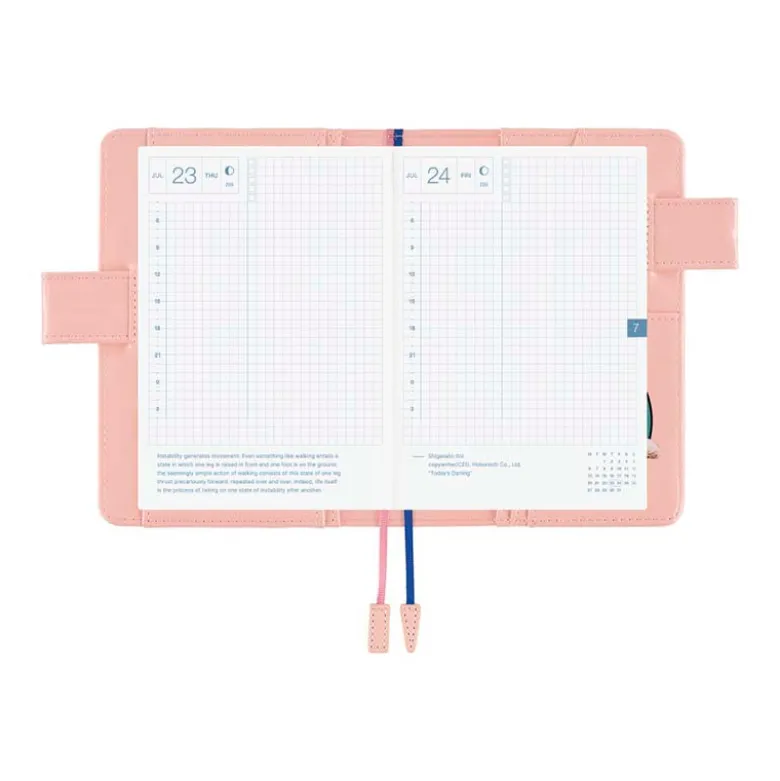 Hobonichi | Agenda Hobonichi Techo A6 Candy Stripper: Random Dog & Cat (Pink) 2027