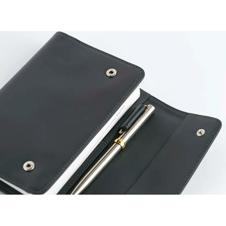 Hobonichi | Agenda Hobonichi Techo A6 Leather: Charcoal Gray 2027