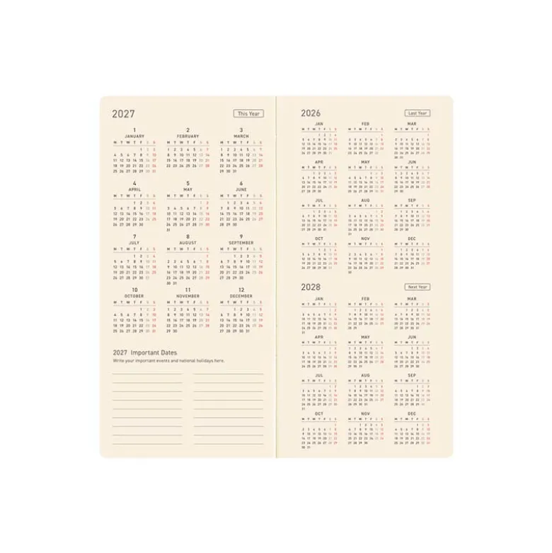 Hobonichi | Agenda Hobonichi Weeks Bow & Tie: Candy Dream 2027