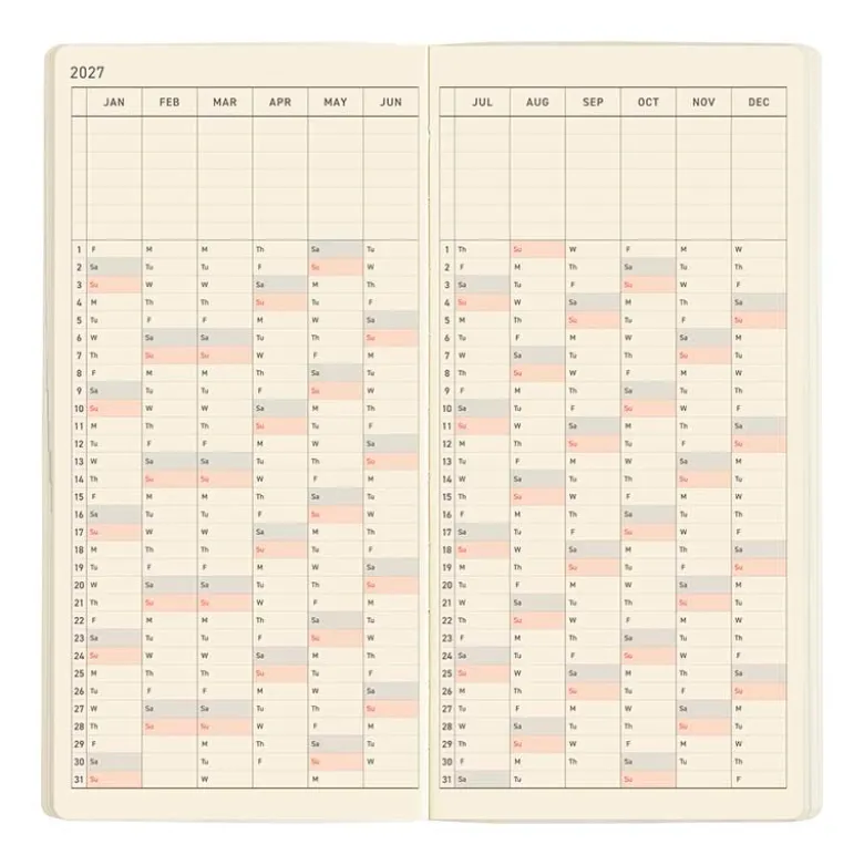 Hobonichi | Agenda Hobonichi Weeks MEGA Sneaker: Mandarin Orange 2027