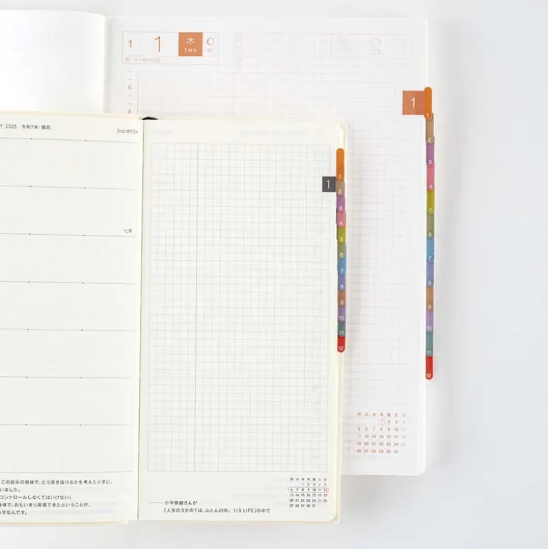 Hobonichi | Pegatinas Marcapáginas Index TSUKI no IRO