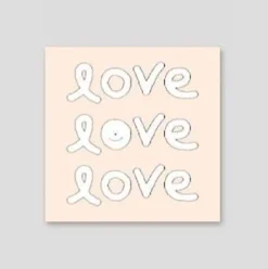 Iconic | Mini Tarjeta de Felicitación Doodle Love Love Love