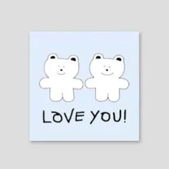 Iconic | Mini Tarjeta de Felicitación Doodle Love You Blue