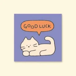 Iconic | Mini Tarjeta de Felicitación Doodle Good Luck Purple