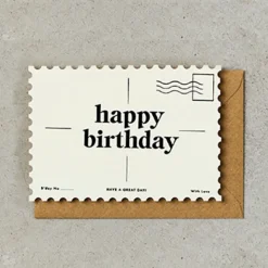 Katie Leamon | Postal Vintage Type Happy Birthday