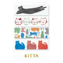 King Jim | Washi Tape Precortado KITTA Basic Cats