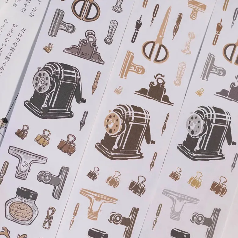 Loi Design | Pegatinas en Rollo Retro Stationery Die-Cut Paper Tape