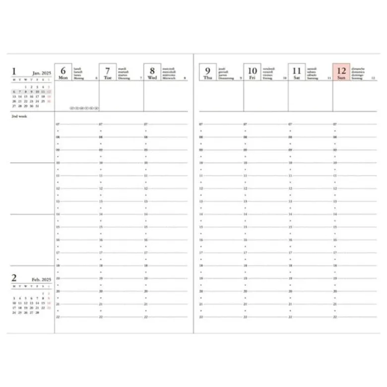 MARK'S | Agenda A6 Colors Yellow 2026-2027 (Semanal)