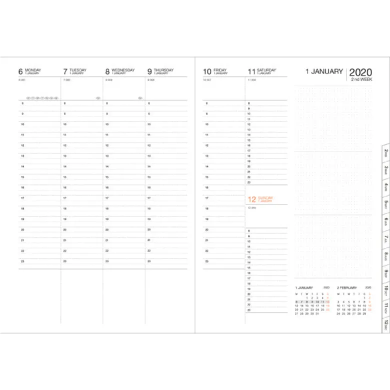 MARK'S | Agenda A5 Japanese Crane Purple 2026-2027 (Semanal)