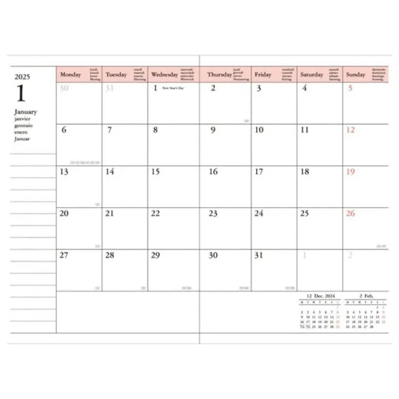 MARK'S | Agenda A6 Waves Green 2026-2027 (Semanal)