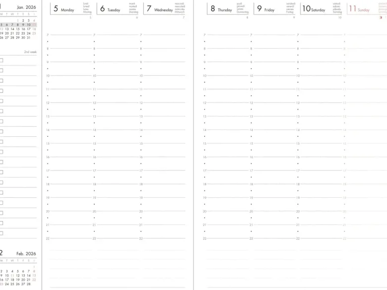 MARK'S | Agenda B6 Colors Yellow 2026-2027 (Semanal)