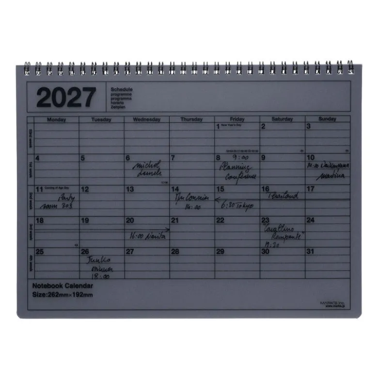 Mark's | Cuaderno Calendario 2027 M Black