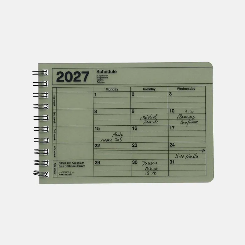Mark's | Cuaderno Calendario 2027 Mini Khaki