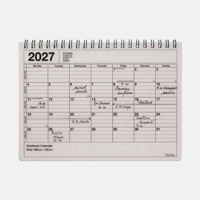 Mark's | Cuaderno Calendario 2027 S Ivory