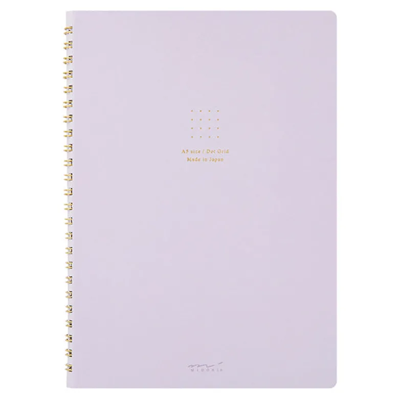 Midori | Cuaderno Anillas Color A5 Puntos Purple
