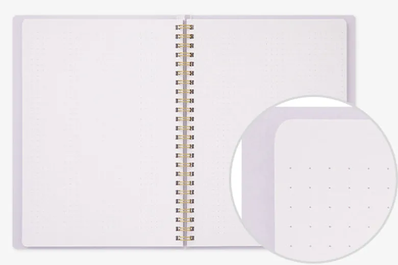 Midori | Cuaderno Anillas Color A5 Puntos Purple