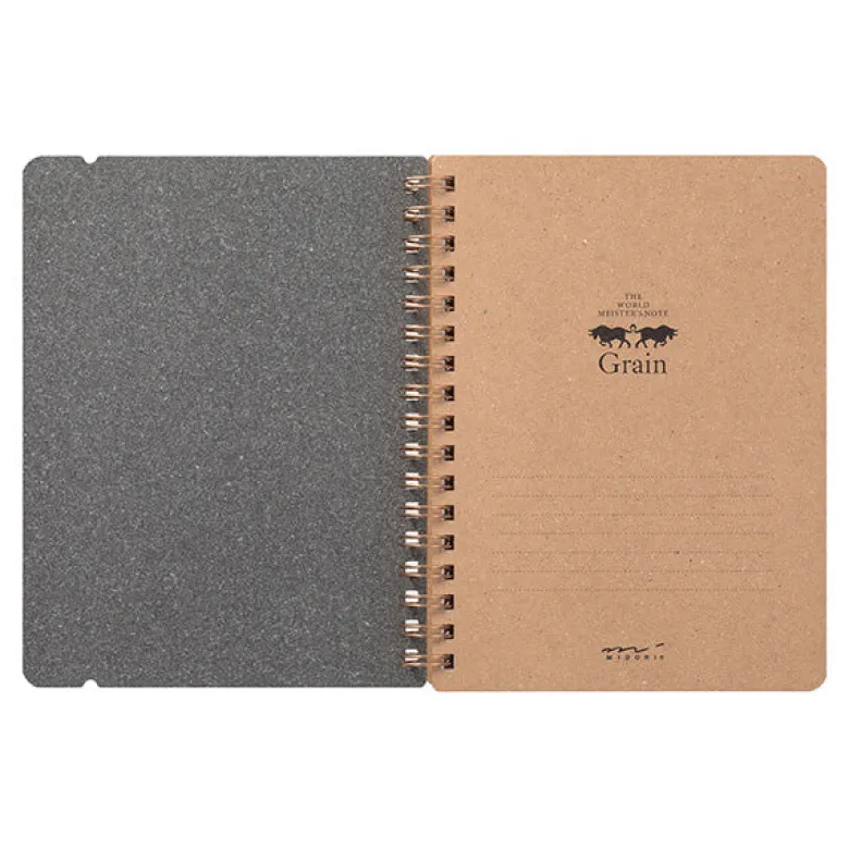 Midori | Cuaderno de Anillas WM Grain B6 Green