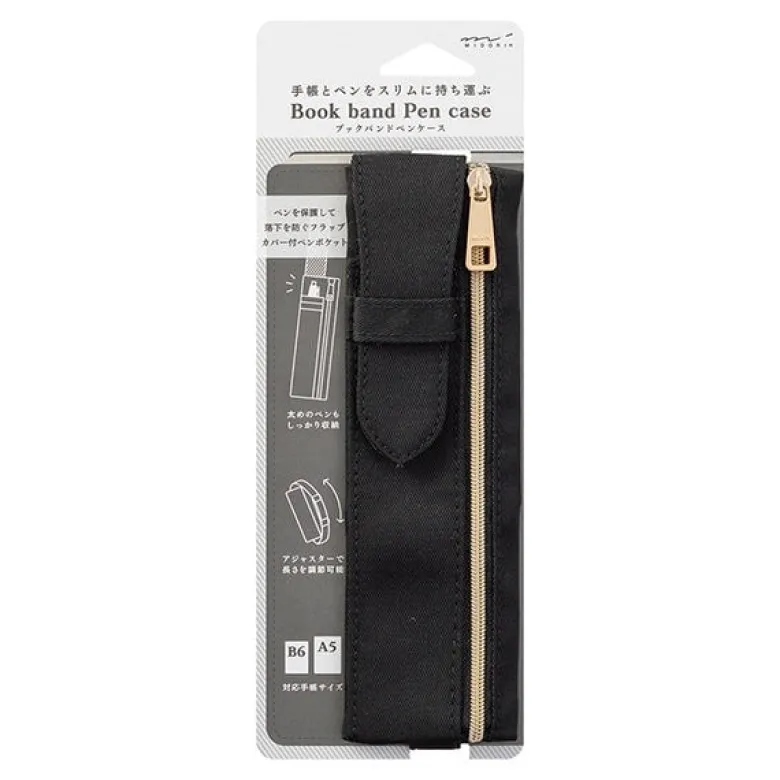 Midori | Estuche Book Band B6 - A5 Negro