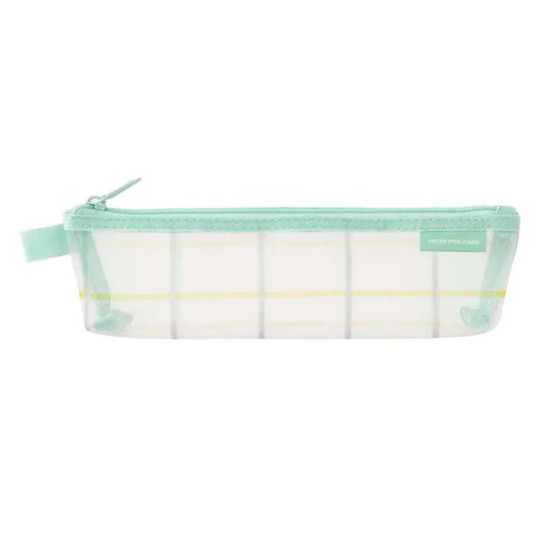 Midori | Estuche de Malla Pen Case Check Green