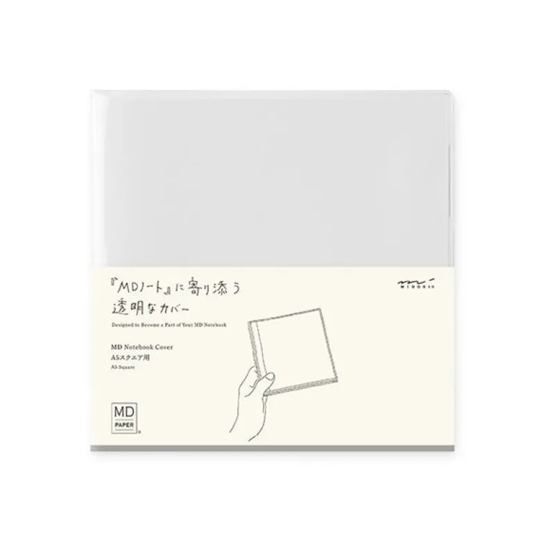 Midori | Funda de Plástico Transparente para Cuadernos MD Midori Square
