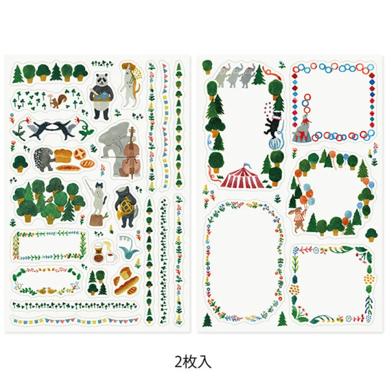 Midori | Pegatinas Yuru Log Forest Animal (2pc)