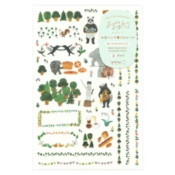 Midori | Pegatinas Yuru Log Forest Animal (2pc)