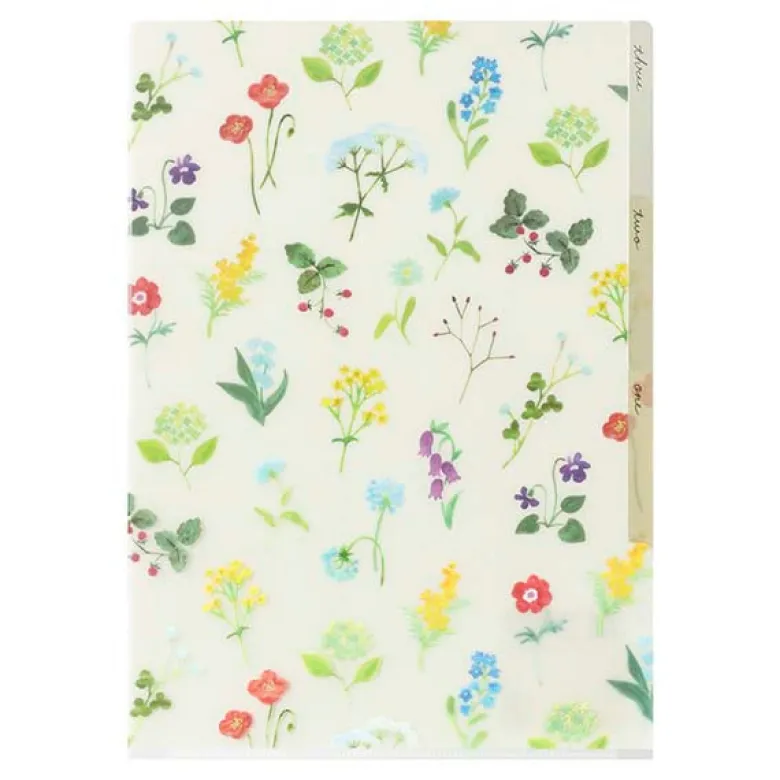 Midori | Portafolios de 3 Compartimentos A4 Flowers C