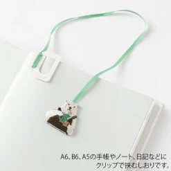 Midori | Punto de Libro Clip Bordado Oso Polar