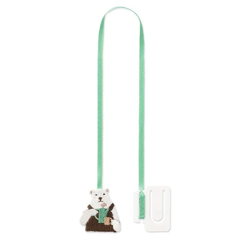 Midori | Punto de Libro Clip Bordado Oso Polar