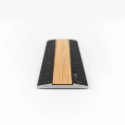 Midori | Regla de Aluminio y Madera 15cm Black
