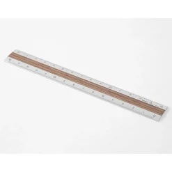 Midori | Regla de Aluminio y Madera 15cm Dark Brown