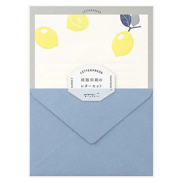 Midori | Set de Cartas Letterpress Lemon